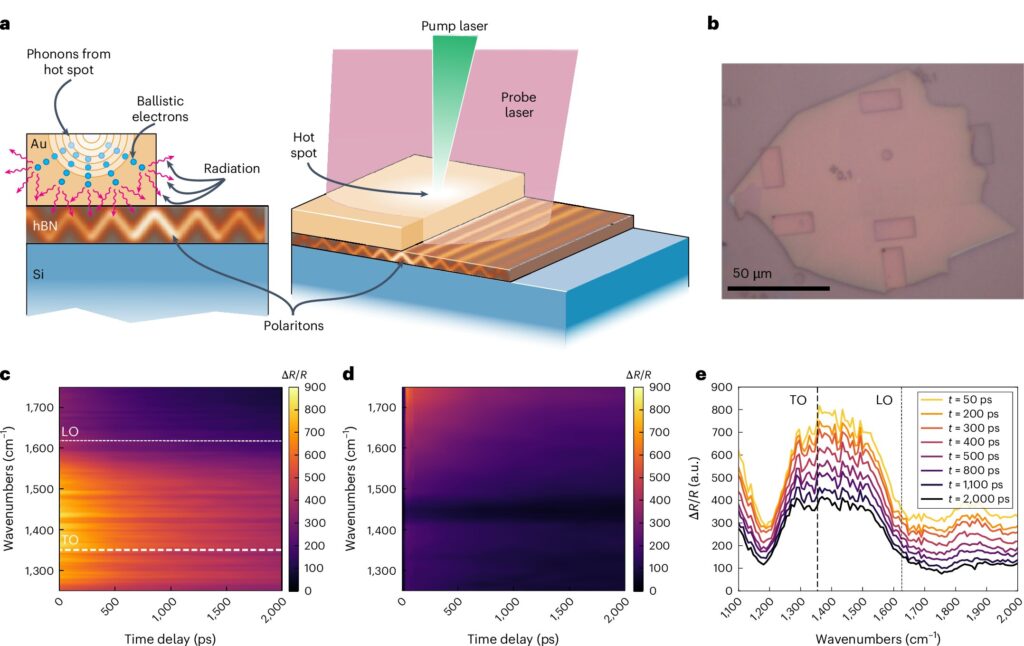 Experimental details and spectral-temporal response of HPhP modes in hBN. Credit: Nature Materials (2025). DOI: 10.1038/s41563-025-02154-5