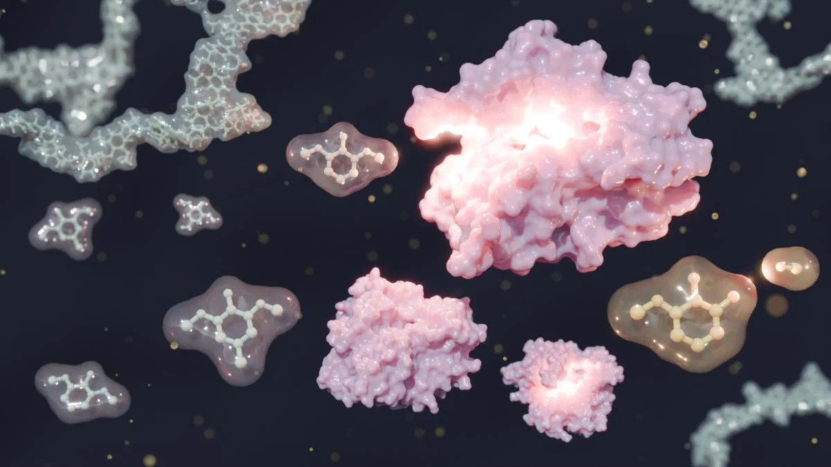 The newly identified enzyme highlighted in pink. Credit: University of Adelaide