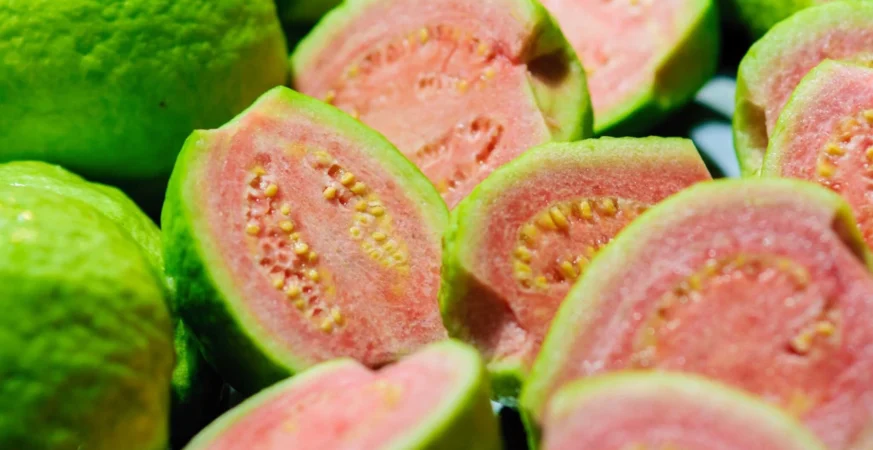 Guava leaves and fruit known for their anticancer compounds like flavonoids and tannins